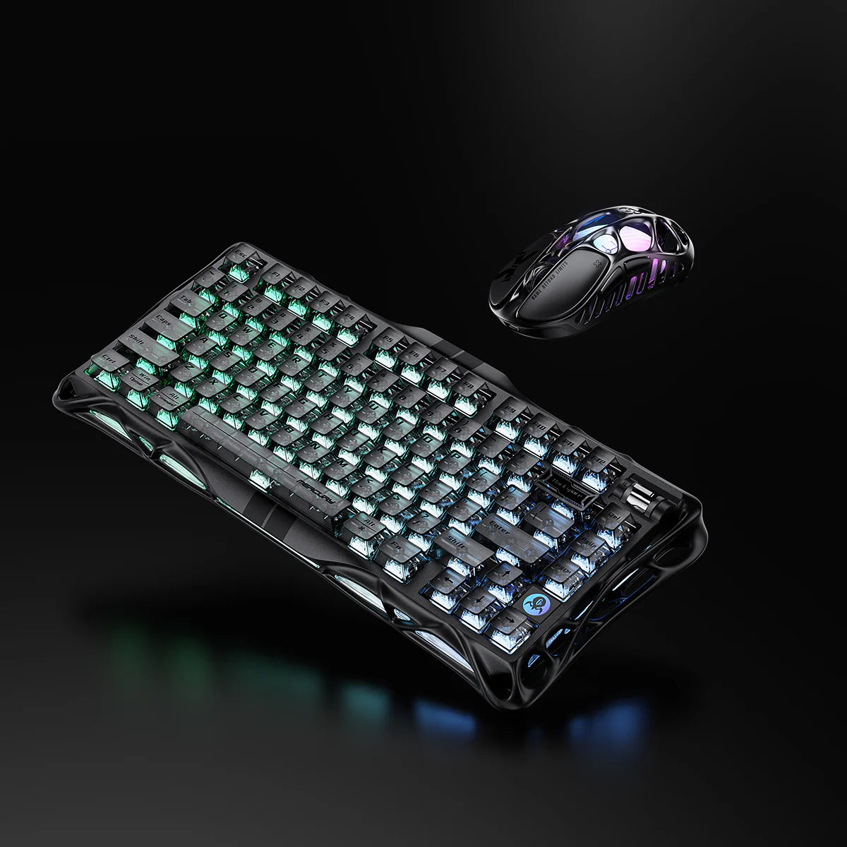 GravaStar 8000Hz ウルトラファスト ホールエフェクト ゲーミングセット - ステルスブラック/メカグレー