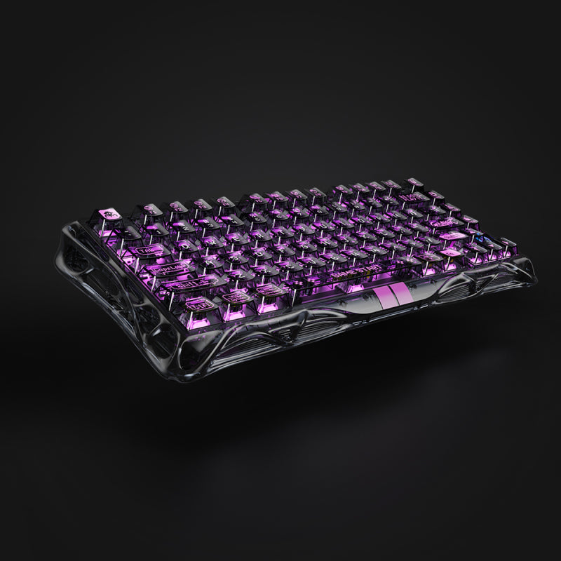GravaStar Mercury V75 Lite ゲーミングキーボード新品 Mercury V75 Lite Gaming Keyboard - Transparent Black | Hall