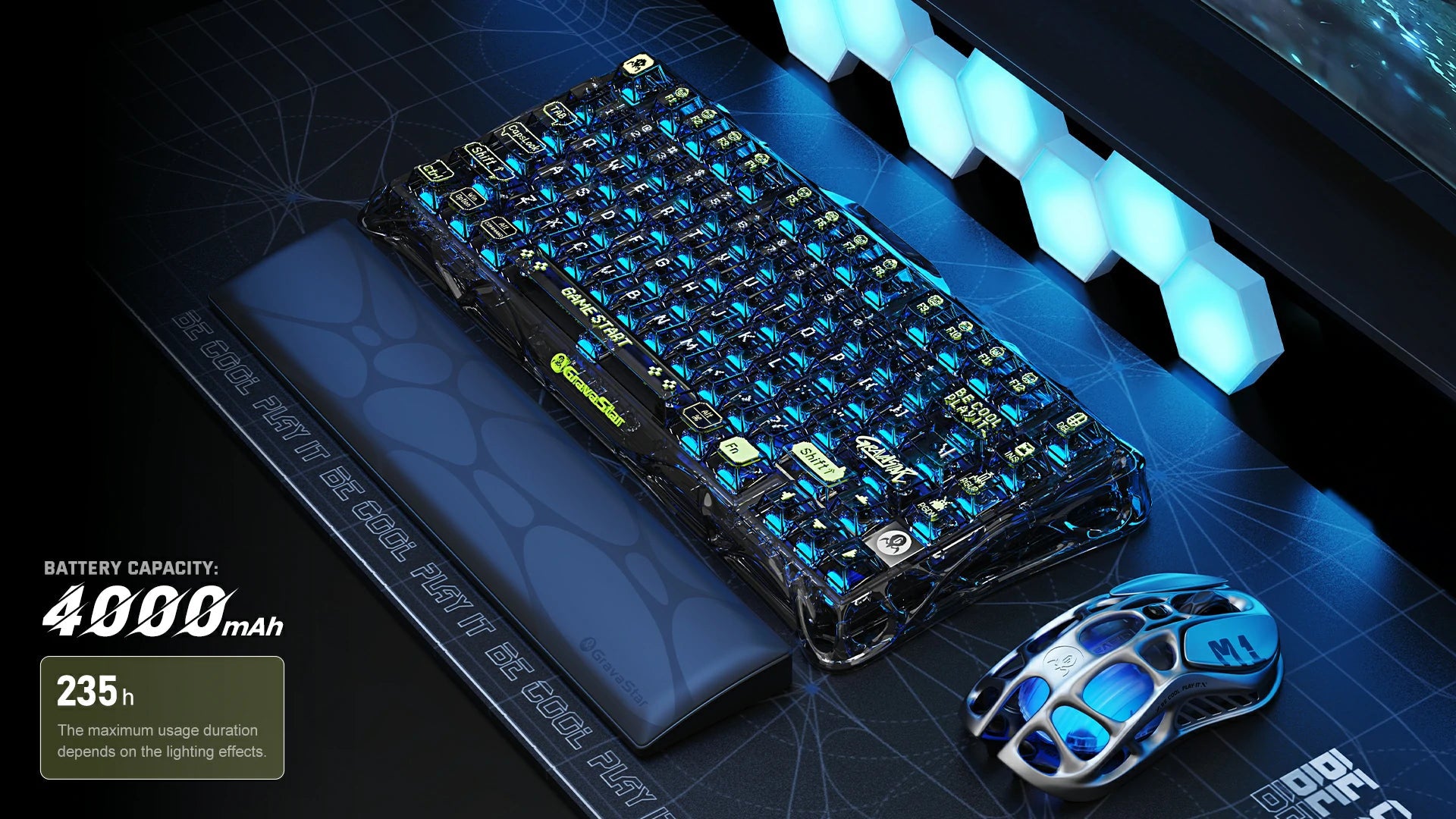 GravaStar Mercury K1 Lite トランスペアレントブラック | 75