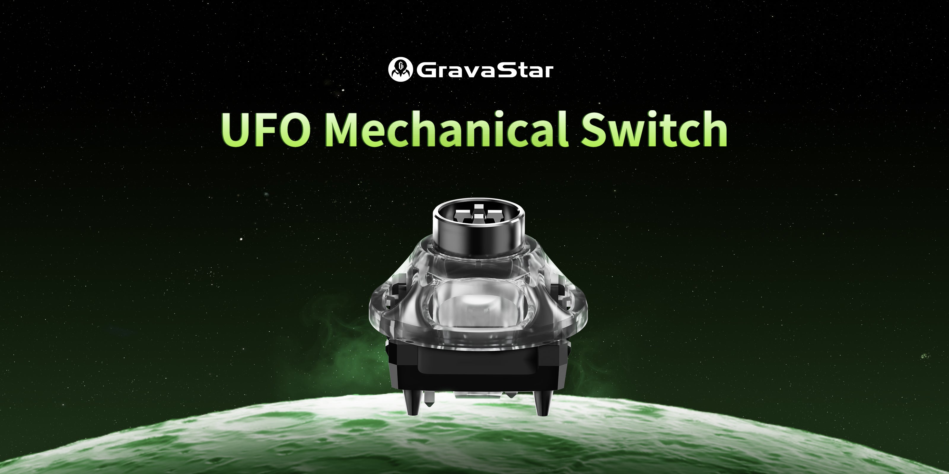 GravaStar UFO メカニカルスイッチ - ステルスブラック