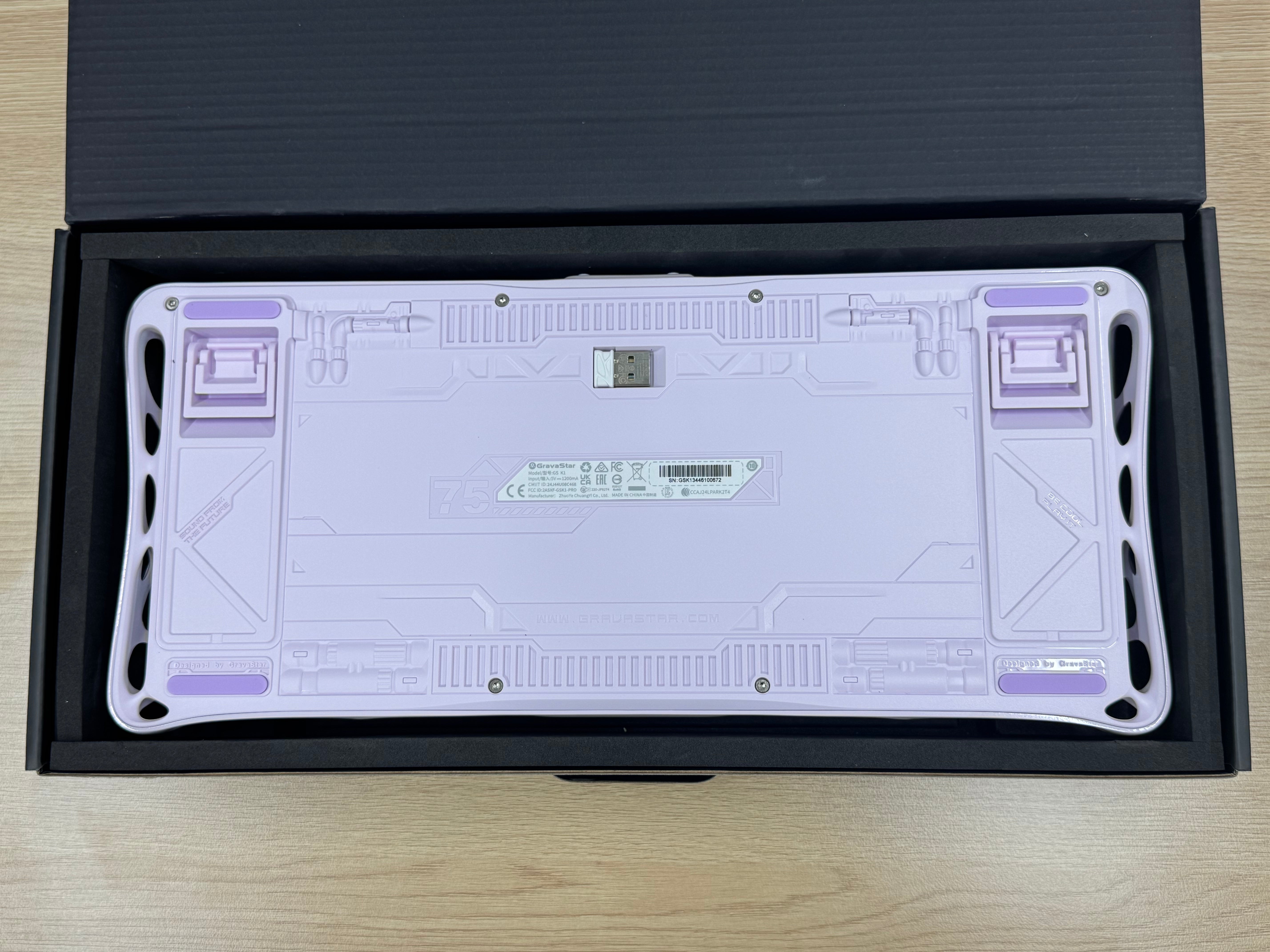 【リファービッシュ品】Mercury K1 ‐ ラベンダーパープル（US配列）開封済み、未使用品 GS K1_PL-0002