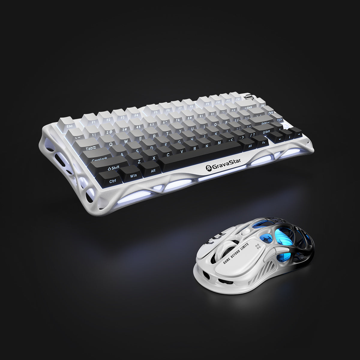 GravaStar Pro ゲーミングセット - グラデーションホワイト