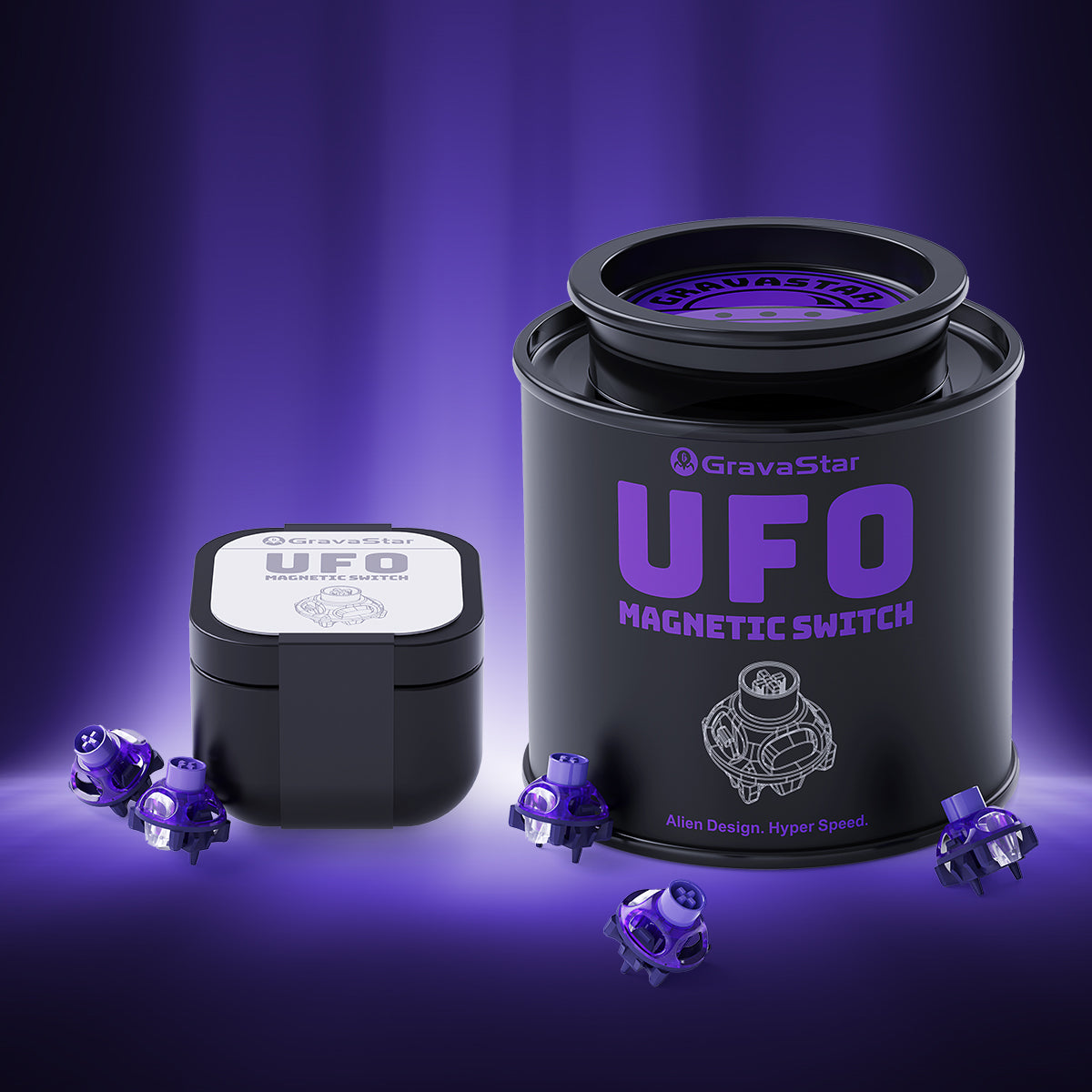 GravaStar UFO マグネティックスイッチ ― ホール効果ゲーミングスイッチ