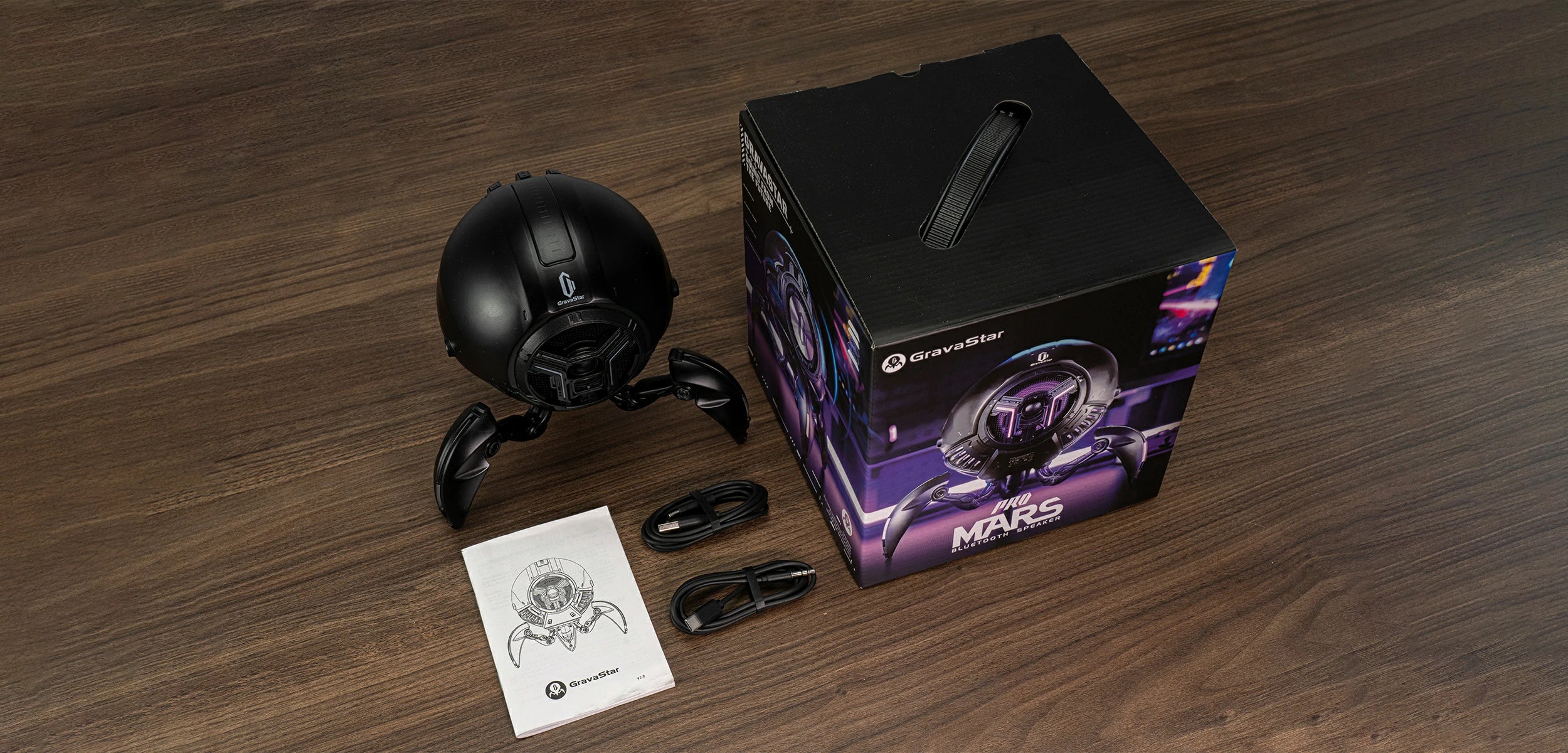 Mars Pro ブラック | 20W Bluetooth ワイヤレススピーカー RGB Mars Pro ブラック | 20W Bluetooth ワイヤレススピーカー RGB