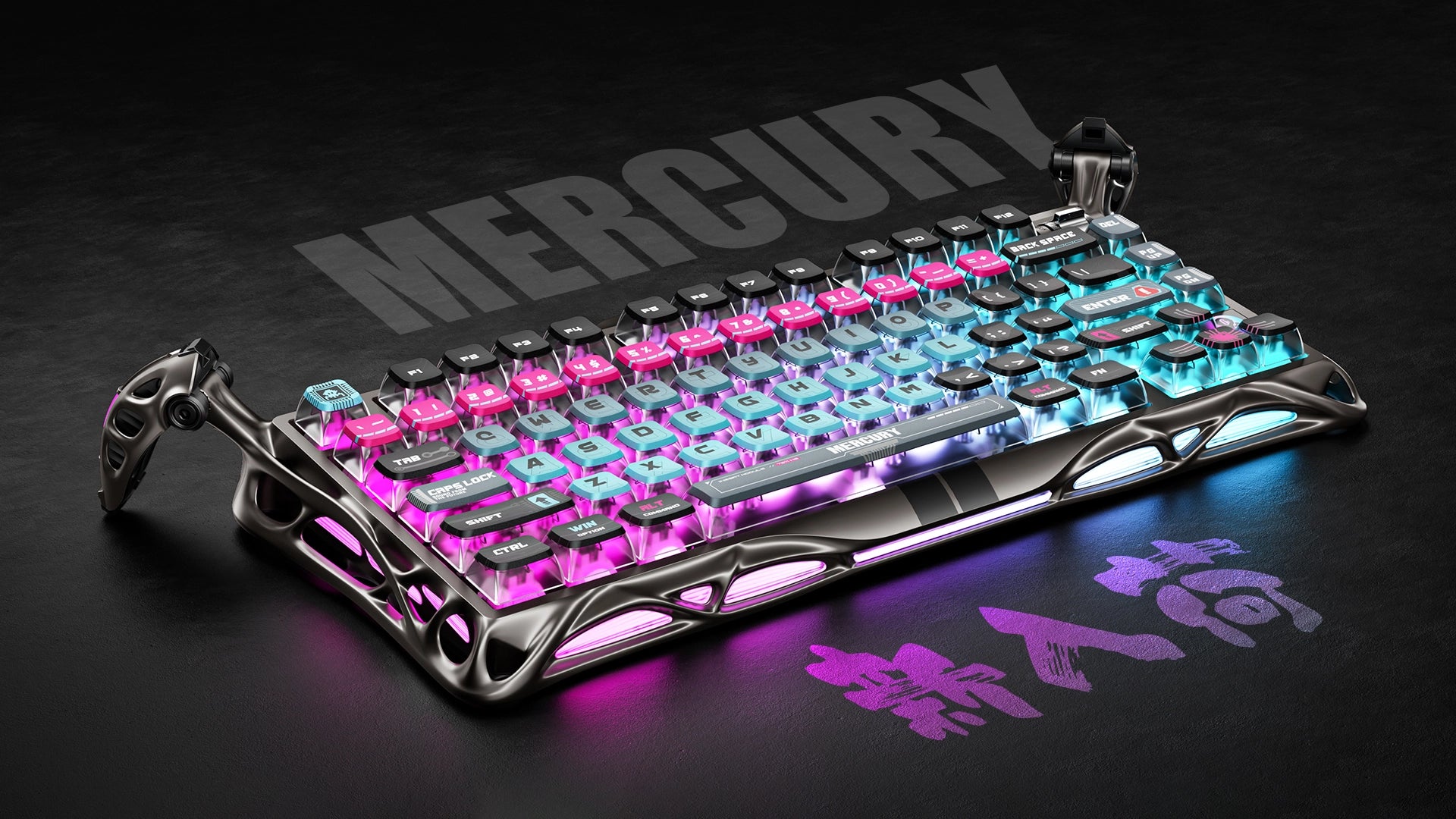【ほぼ新品】 Mercury V75 Pro - ゲーミングキーボード GravaStar Mercury V75 Pro サイバーパンク ホールエフェクト