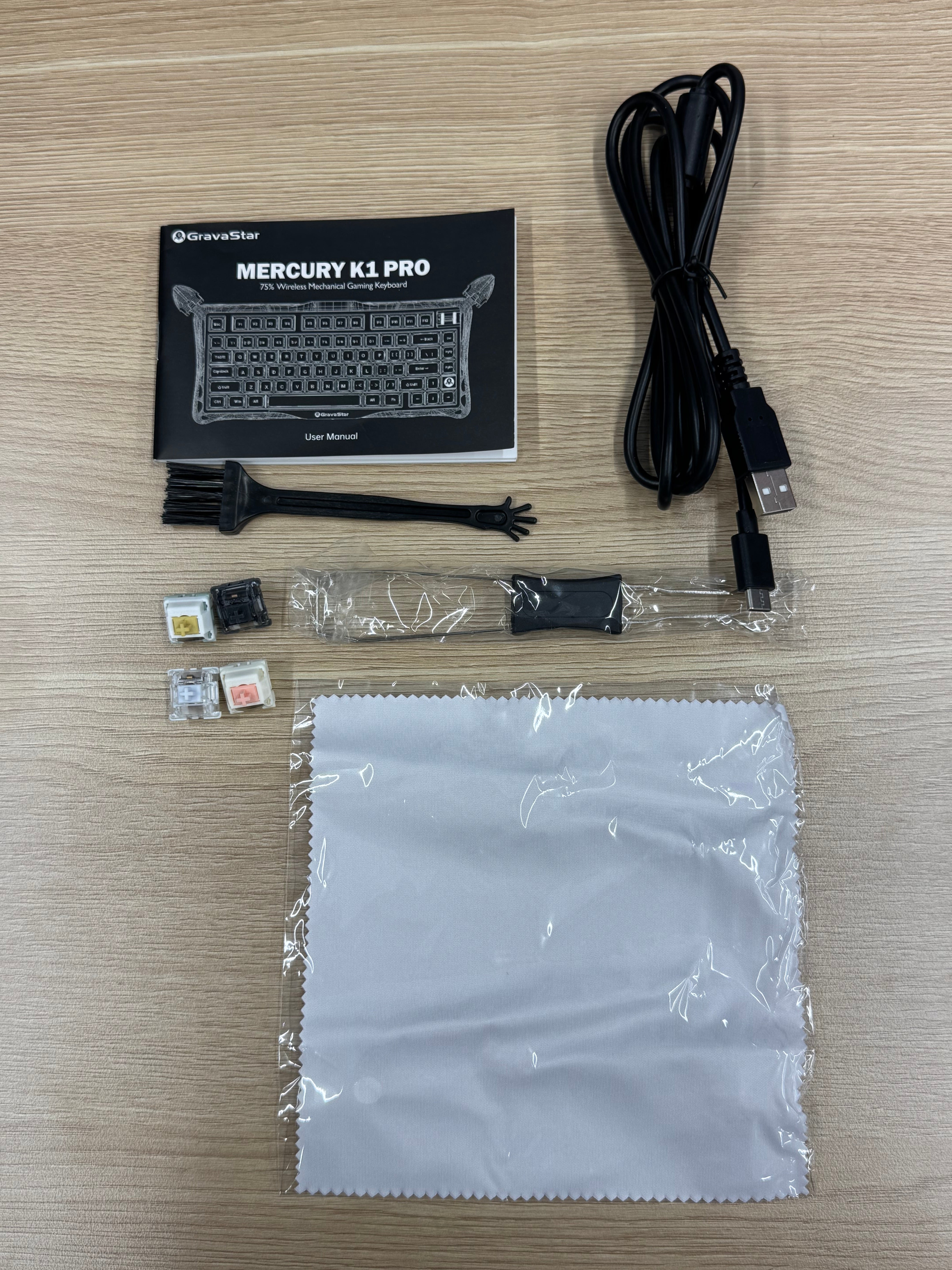 【リファービッシュ品】Mercury K1 Pro - サイバーフレア（US配列）開封済み、仕様痕跡あり GS K1 PRO_BO_BLK-0001-2