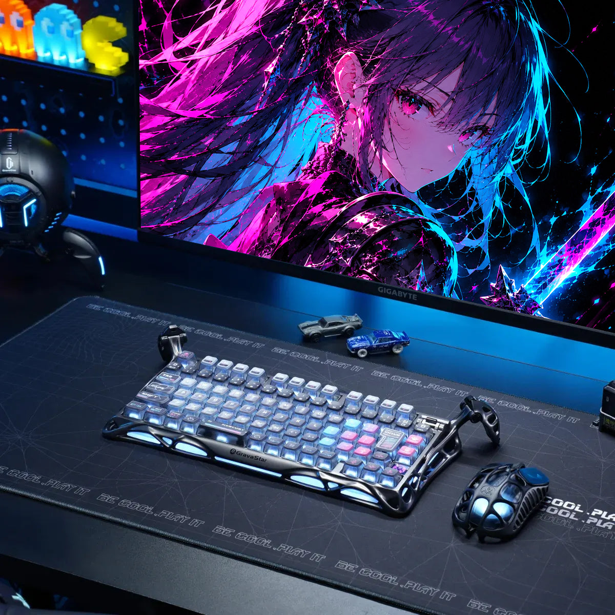 Mercury K1 Pro サイバーパンク ゲーミングキーボード 75% メカニカル